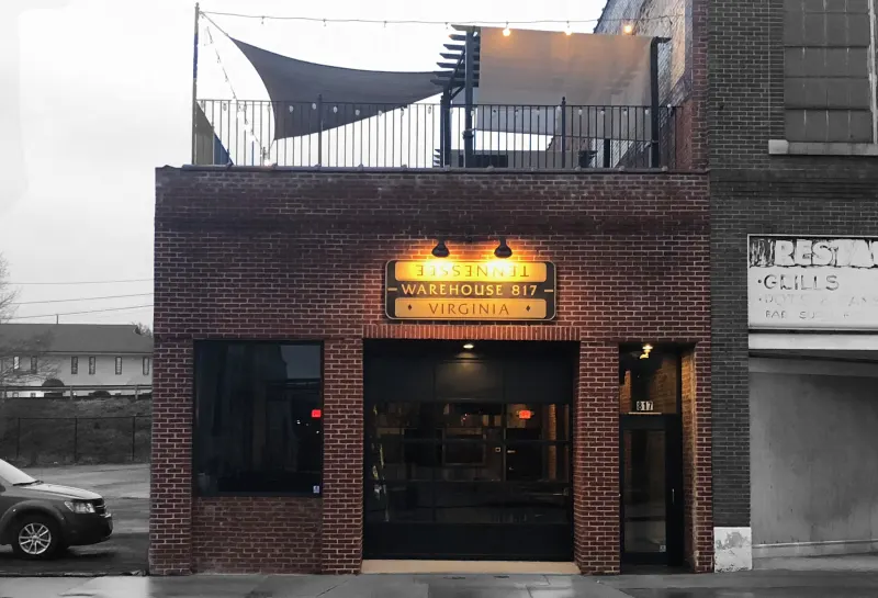 Warehouse 817 exterior with the rooftop deck above